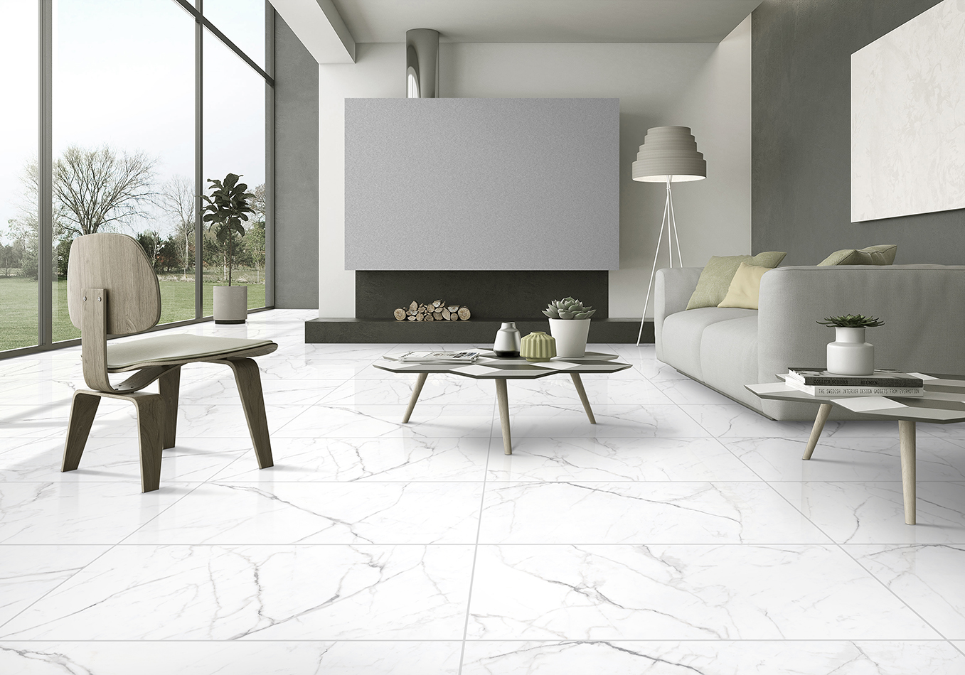 Buy 600X1200MM SHINY SUGAR Floor Tiles | Varmora Granito