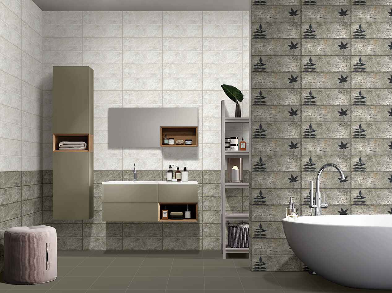 Textured Bathroom Tiles